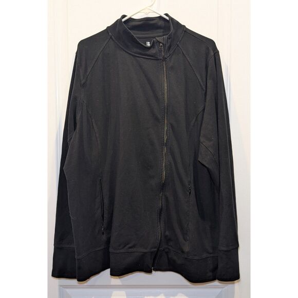 LB Active Lane Bryant Plus Size Jacket 26/28 Cotton Blend Moto Full-Zip - Picture 1 of 5